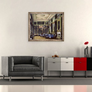 Tablou inramat - Eduard Hau - Camera chinezeasca in Marele Palat din tarskoye Selo, 50 x 60 cm - Img 2