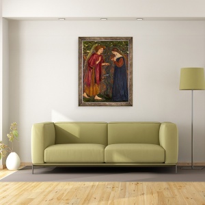 Tablou inramat - Edward Coley Burne-Jones - Buna Vestire, 60 x 80 cm - Img 2
