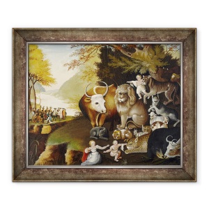 Tablou inramat - Edward Hicks - Regatul impaciuitor, 50 x 60 cm