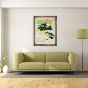 Tablou inramat - Edward Penfield - Calendar poster, pub. de R.H. Russell & Fiul, 60 x 80 cm - Img 2