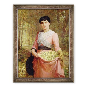 Tablou inramat - Edwin Longsden Long - Fiicele Imperiului nostru. Anglia, Primrose, 60 x 80 cm