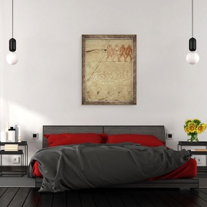 Tablou inramat - Egyptian 6th Dynasty - Sa remorcheze o barca, de la Mastaba lui Mereruka, 70 x 90 cm - Img 3