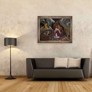 Tablou inramat - El Greco - Agonie in Gradina Ghetsimani, 60 x 80 cm - Img 2