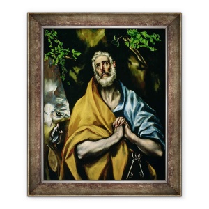 Tablou inramat - El Greco - Lacrimile Sfantului Petru, 70 x 85 cm