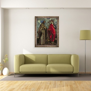 Tablou inramat - El Greco - Sfantul Ioan Evanghelistul si Sfantul Francisc, 60 x 80 cm - Img 2