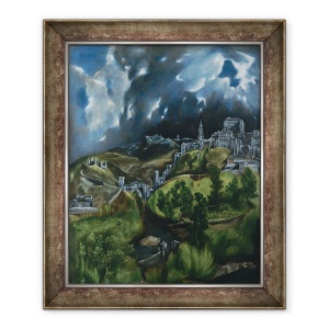 Tablou inramat - El Greco - Vedere din Toledo, 70 x 85 cm