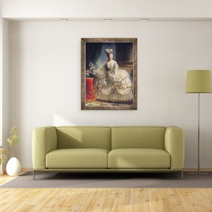 Tablou inramat - Elisabeth Louise Vigee-Lebrun - Marie Antoinette 1755-93 Regina Frantei, 60 x 80 cm - Img 2