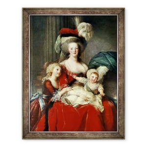 Tablou inramat - Elisabeth Louise Vigee-Lebrun - Marie-Antoinette 1755-93 si cei patru copii ai ei, 70 x 90 cm