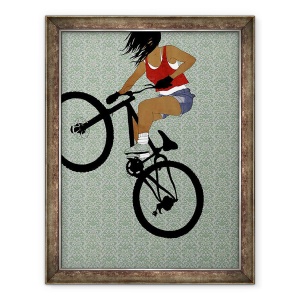Tablou inramat - Eliza Southwood - Biker Girl, 70 x 90 cm