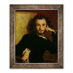 Tablou inramat - Emile Deroy - Portretul lui Charles Baudelaire 1821-67 1844, 50 x 60 cm