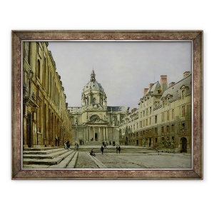 Tablou inramat - Emmanuel Lansyer - Curtea Vechii Sorbonne, 60 x 80 cm