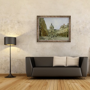 Tablou inramat - Emmanuel Lansyer - Curtea Vechii Sorbonne, 60 x 80 cm - Img 2