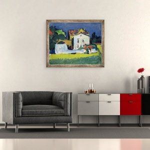 Tablou inramat - Ernst Ludwig Kirchner - Casa intr-un peisaj, 50 x 60 cm - Img 2