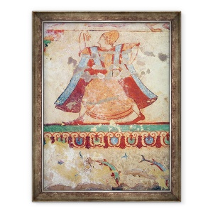 Tablou inramat - Etruscan - Dansatoare, din Mormantul Leilor, 70 x 90 cm