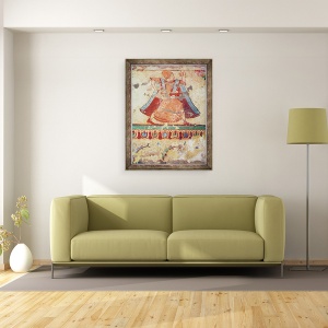Tablou inramat - Etruscan - Dansatoare, din Mormantul Leilor, 70 x 90 cm - Img 2