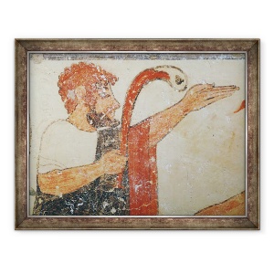 Tablou inramat - Etruscan - seful augurului, din Mormantul Augurilor, 60 x 80 cm