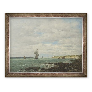 Tablou inramat - Eugene Louis Boudin - Coasta Bretaniei, 60 x 80 cm