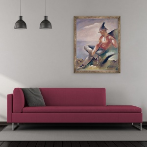 Tablou inramat - Eugene Zak - Un barbat, 50 x 60 cm - Img 2