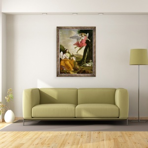 Tablou inramat - Eustache Le Sueur - Agar si Ismael salvati de inger, 60 x 80 cm - Img 2