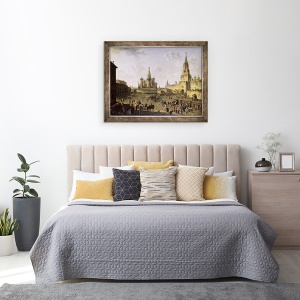Tablou inramat - Fedor Yakovlevich Alekseev - Piata Rosie, Moscova, 70 x 90 cm - Img 3