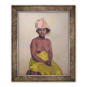 Tablou inramat - Felix Edouard Vallotton - Femeie africana, 50 x 60 cm