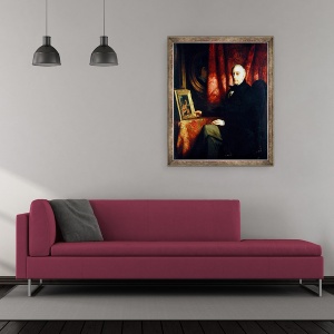 Tablou inramat - Ferdinand Heilbuth - Portretul colectionarului de arta Nicolaus Hudtwalcker, 50 x 60 cm - Img 2