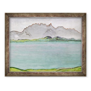 Tablou inramat - Ferdinand Hodler - Muntii Stockhorn si Lacul Thun, 70 x 90 cm