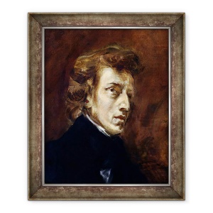 Tablou inramat - Ferdinand Victor Eugene Delacroix - Frederic Chopin 1810-49 1838, 70 x 85 cm