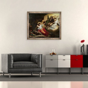 Tablou inramat - Ferdinand Victor Eugene Delacroix - Hristos in Gradina Maslinilor, 50 x 60 cm - Img 2