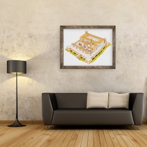 Tablou inramat - Fernando Aznar Cenamor - Aljaferia. Zaragoza, 70 x 90 cm - Img 2