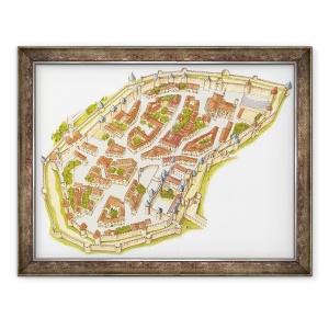 Tablou inramat - Fernando Aznar Cenamor - Carcassonne, 70 x 90 cm