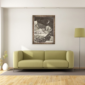 Tablou inramat - Florent Bodart - Tigru alb gigant in munti, 70 x 90 cm - Img 2