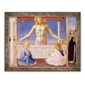 Tablou inramat - Fra Angelico - Hristos invierea din mormantul sau, detaliu al panoului predella al incoronarii Fecioarei, 70 x 90 cm