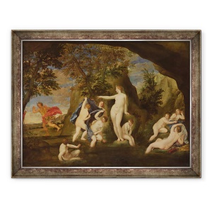 Tablou inramat - Francesco Albani - Actaeon se metamorfozeaza intr-un cerb, 70 x 90 cm