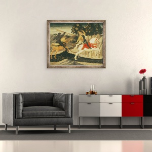 Tablou inramat - Francesco di Stefano Pesellino - Moartea lui Absalom, 50 x 60 cm - Img 2