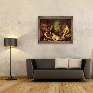 Tablou inramat - Francesco Guardi - Alexandru cel Mare inaintea cadavrului lui Darius III, 330 i.Hr., 60 x 80 cm - Img 2