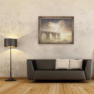 Tablou inramat - Francesco Piranesi - Focuri de artificii in Place de la Concorde pentru aniversarea 18 Brumaire 9 noiembrie 1799, 60 x 80 cm - Img 2