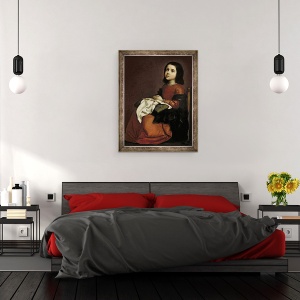 Tablou inramat - Francisco de Zurbaran - Copilaria Fecioarei, 70 x 90 cm - Img 3