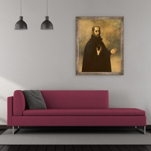 Tablou inramat - Francisco de Zurbaran - St.Ignatius Loyola, 70 x 85 cm - Img 2