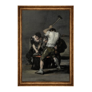 Tablou Inramat - Francisco Goya - The Forge, Rama Auriu, 60 x 90 cm