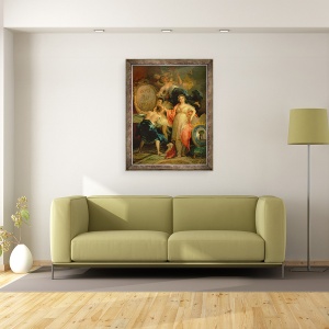 Tablou inramat - Francisco Jose de Goya y Lucientes - Alegorie a orasului Madrid, 60 x 80 cm - Img 2