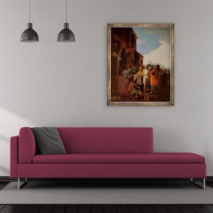 Tablou inramat - Francisco Jose de Goya y Lucientes - La Feria de Madrid, 50 x 60 cm - Img 2