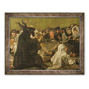 Tablou inramat - Francisco Jose de Goya y Lucientes - Sabatul vrajitoarelor sau Marele He-Capra una dintre Picturile negre, 70 x 90 cm