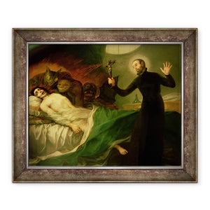 Tablou inramat - Francisco Jose de Goya y Lucientes - Sfantul Francis Borgia 1510-72 Ajutand un muribund impenitent, 50 x 60 cm