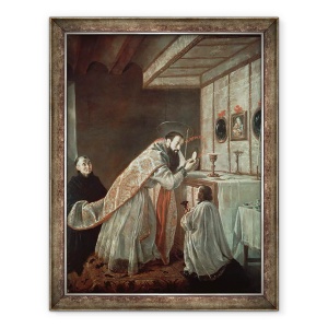 Tablou inramat - Francisco Rizi - Ultima masa a Sfantului Benedict, 60 x 80 cm
