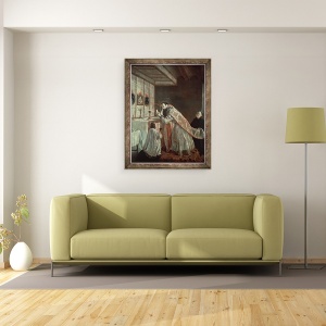 Tablou inramat - Francisco Rizi - Ultima masa a Sfantului Benedict, 60 x 80 cm - Img 2