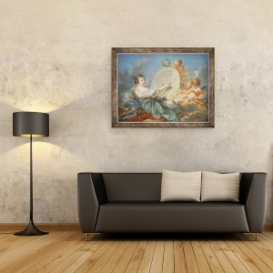 Tablou inramat - Francois Boucher - Alegorie de Pictura, 60 x 80 cm - Img 2
