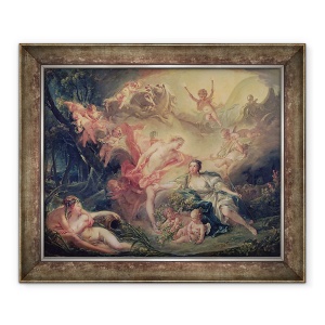 Tablou inramat - Francois Boucher - Apollo Dezvaluindu-si divinitatea pastoritei Isse, 70 x 85 cm