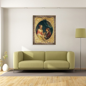 Tablou inramat - Francois Boucher - Mama si Copil, 60 x 80 cm - Img 2