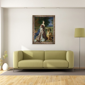 Tablou inramat - Francois de Troy - Ducesa de Maine 1676-1753, 60 x 80 cm - Img 2